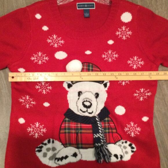 Ugly Christmas Sweater Winter Bear themed L - Picture 5 of 5